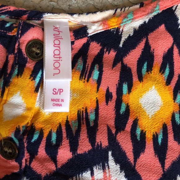 Xhilaration Boho Aztec Tribal Crop Top Tank Top - Picture 5 of 6